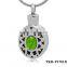 Sun Flowers Attach Colorful Rhinestone Ellipse  Com Stainless Steel Cremation Keepsake Pendant Jewelry