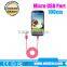 colorful flat 1M micro usb data cable, Micro USB Cable for Samsung charge