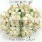 Cream, Small Handmade Mulberry Paper Flower, Wedding Party, Scrap-booking Crafts, Wholesale