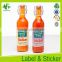 Lable for bottle Olive Oil bottle sticker fire resistant label