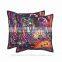 Indian Pillow Case Kantha work Black Paisley Cushion Cover