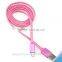 High quality shoelace textile 2A USB charging cable for unerval mobile