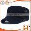 100% cotton military cap and hat fashion black army cap