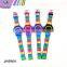 2016 Fashion Touch Screen LED Silicone Watch, Rainbow Band Led Silicone Watch