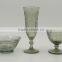 press Wine goblet,Hiball,DOF, sundae cup color glass in smocky grey with sakura design embossed