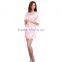 5 colors available cheap Women Bridesmaid Short Satin Kimono Bath Robes Wholesale