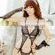Women Sexy Lingerie Sleepwear One Piece Pajamas Dress Halter Gloves Teddy