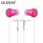 ULDUM hot selling cheapest plastic in ear beer cap earphone for mp3 /computer /cellphone from factory