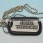 Metal dog tag necklace with muffler in manufactory