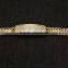 New Mens Two Line Big Franco Bracelet 14k Yellow Gold Stainless Steel CNC Zircon Stone Hip Hop Bracelet                        
                                                Quality Choice