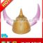 Golden Warrior Plastic Viking Helmet with Light Up Horns