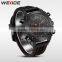 WEIDE wholesale custom logo silicone digital watch, elegance fashion dual display watches, luxury sports hand watch