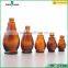 15/25/30/50/100ml unique shape amber glass essential oil dropper bottles