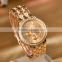 fashion geneva watch with crystall Women's Rhinestone Watches Steel Geneva analog display wristwatch oem order