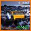 Hot Sale Mini Solar Power and Hand Crank Green Power LED Flashlight Can Use in 5 Meters Water