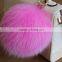2016/2017 Fluffy 13cm Colorful Fox Fur Pom Poms for Beanie Hats/with Keychain