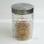 Wholesale Glass Storage Jar with Metal Lid, Glass Canister with Cover