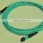 Manufacturer High quality fiber optic jumper mpo OM3 aqua patch cord