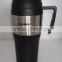 colorful plasitc thermos stainless travel mug/thermal mug with handle 400ml