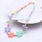 2016 Handmade Candy Color Children Flower Necklace Lovely Beads Baby Kids Necklace Bracelet Jewelry Set