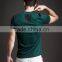Customized plain green with logo printing men's t shirt