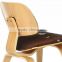 Molded Plywood Chair Cow Leather, Real Leather Upholstered Chair, Genuine Leather Cover Lounge Chair