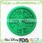 2015 eco-friendly custom Xmas Tree design silicone cookie stamp with wooden handle