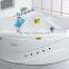 China supplier Bathroom Corner Whirlpool Bath tub CE Two People Indoor whirlpool massage bathtub 1500