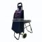 Stair-climbing Folding Shopping Trolley with chair,Sitting type trolley PLD-BDE01