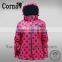 High quality winter windproof woman black pot hooded nylon jacket