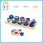 Wooden puzzle toys beads and work cards set educational toys for kids