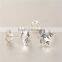 Latest Trends Earrings Diamond Rotatable Star Silver Earring Custom Logo Earrings