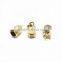 Gold Plating Metal End Cap For Leather Cord