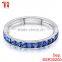 Aohua Jewelry Stainless steel engagement sapphire diamond ring