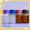 12ml amber clear glass screw vial/glass bottles cap with black blue yellow pink purple color