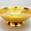 New Design gold and silver plated brass bowl with embossing designs