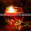 Short and round glass candle cup customized shape glass candle cup