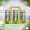BSCI audit factory glass herb jar set with revolving stand