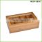 Tea Box Tea Storage Bamboo Natural, Nice Tea Chest Tea Packaging Good for Tea Bag Holder/Homex_Factory