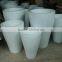 Grey fiberglass flower pot
