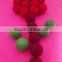 diameter 2cm decorations ball 100% wool felt ball garland in stock