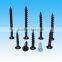 Spiral shank black, fine thread, bugle head drywall screw, screws