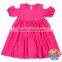 Purple Girls Summer Frock Designs Off Shoulder Children Girl Dress Cotton Latest Design Baby Frock