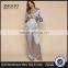 OEM Service Women Grey Satin Sleepwear Appeal Silk Pyjama Long Sleeve Blouse With Long Pants White Piping