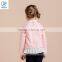 Girls Knitted t Jacquard t Shirt Whith Pleated Hem Kids Long Sleeve Pullover Clothing Wholesale