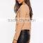 Latest Notched Collar Asymmetric Zip Woman Jacket Fashion Women Coats