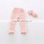 Wholesale 2015 New Design Fall Pink Lace Ruffle Baby Leggings