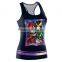 Women Steam punk Gothic Visual kei Tank top Digital skull printing tank top Halloween costumes top