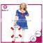 2016 new style girls costumes children sailor blue dresses for sale