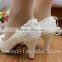 White flower bud silk waterproof platform heel water diamond wedding shoes wedding dress shoes for women's shoes WS016